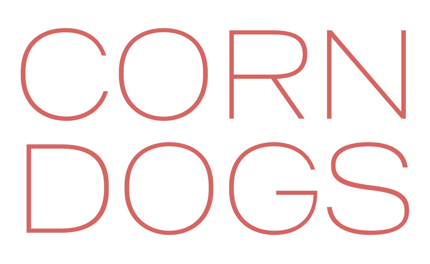 I was pleasantly surprised to see that the words ‘CORN DOGS’ naturally justify almost perfectly in the SONIC Sans Extended Light font.